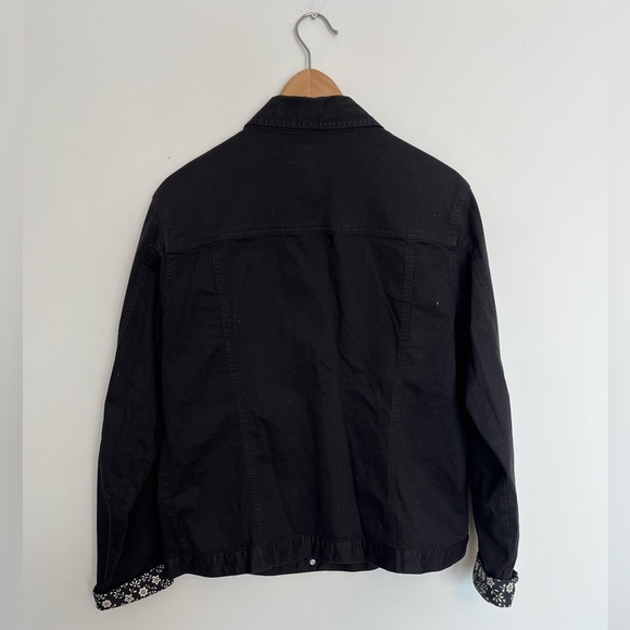 Jeanne Pierre Women's Black Denim Jacket size large - Picture 5 of 6